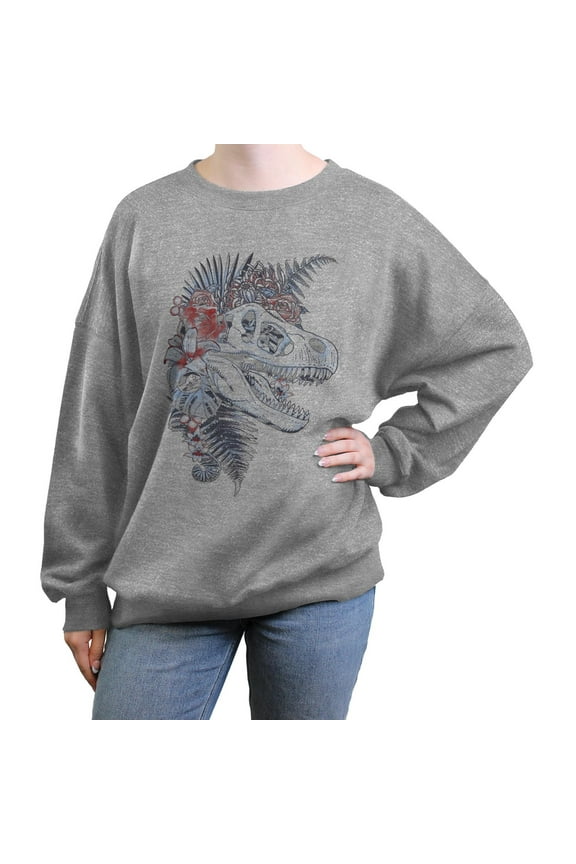 Juniors Jurassic World Flower Dinosaur Sweatshirt