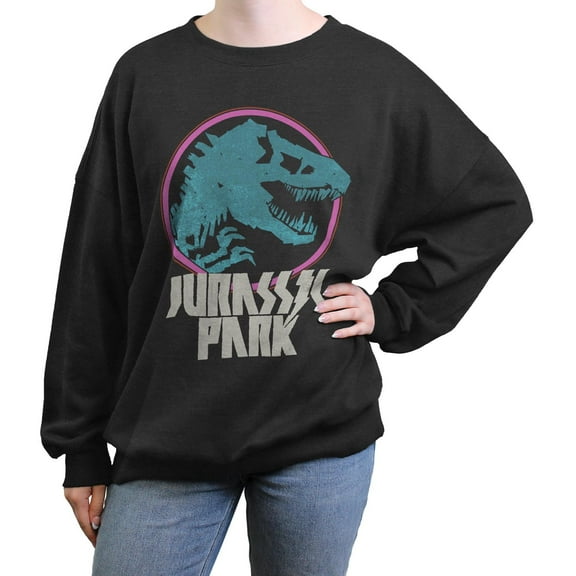 Juniors Jurassic World Neon Fossil Frame Sweatshirt