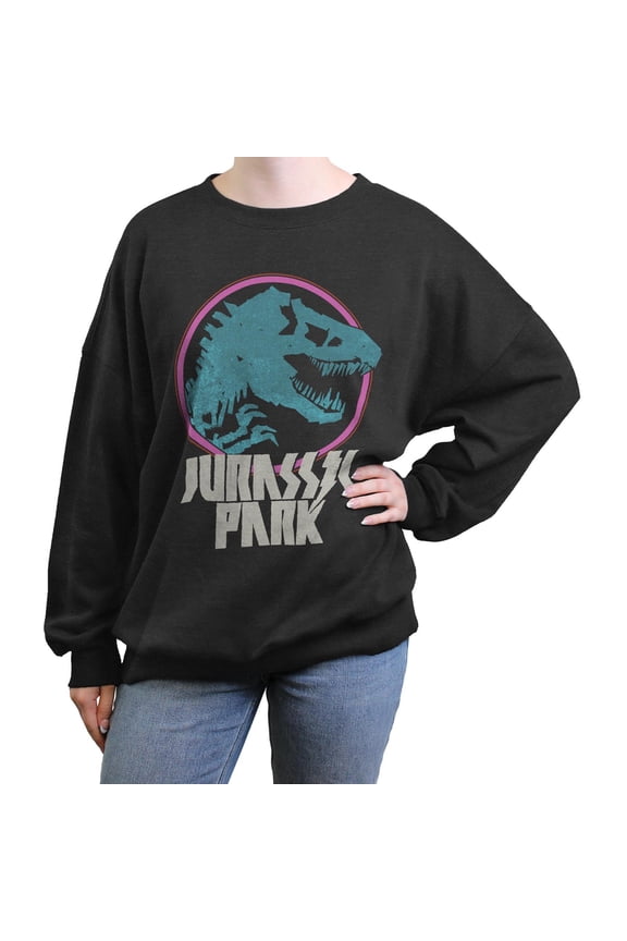 Juniors Jurassic World Neon Fossil Frame Sweatshirt