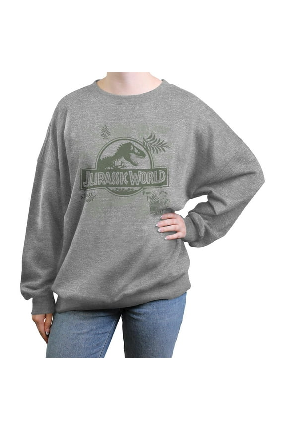 Juniors Jurassic World Tropical Dino Badge Sweatshirt