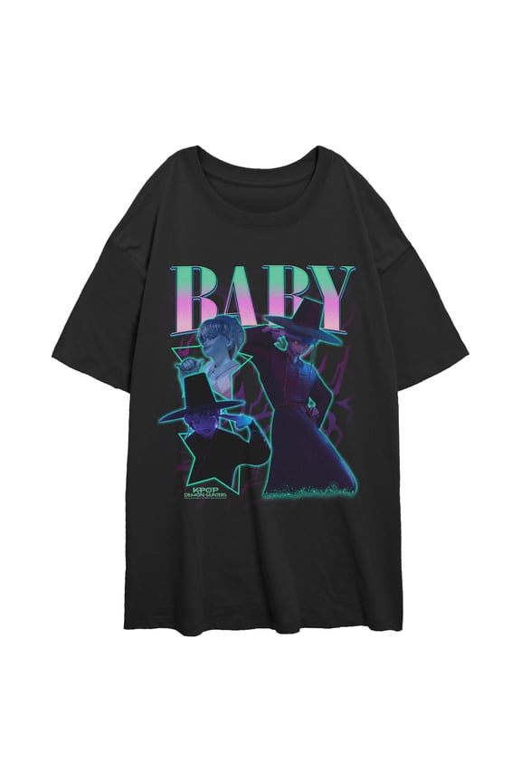 Juniors KPop Demon Hunters Baby Saja Idol Collage T Shirt