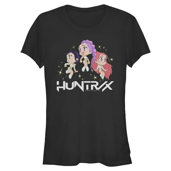 Juniors KPop Demon Hunters Chibi Trio Huntrix T Shirt
