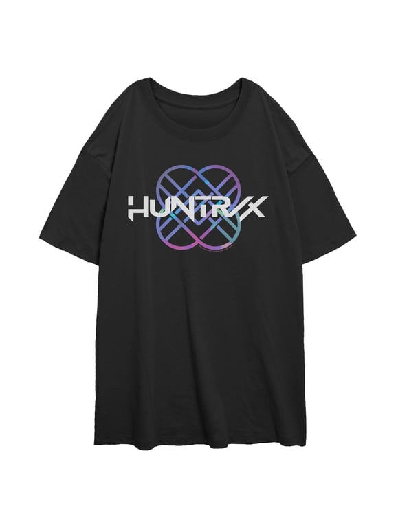 Juniors KPop Demon Hunters Girls Group Holographic Logo T Shirt