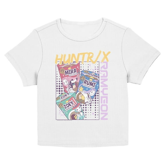 Juniors KPop Demon Hunters Huntrix Girls Instant Ramyeon T Shirt