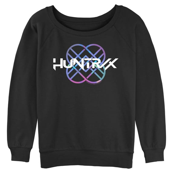 Juniors KPop Demon Hunters Huntrix Holographic Logo Sweatshirt
