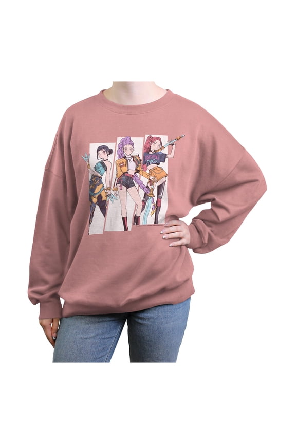 Juniors KPop Demon Hunters Huntrix Idols Manhwa Style Sweatshirt