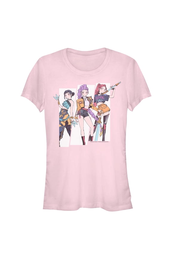 Juniors KPop Demon Hunters Huntrix Manhwa Style T Shirt