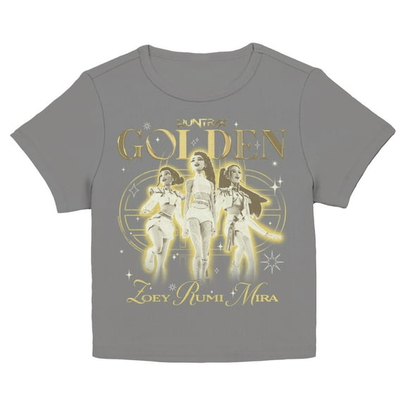 Juniors KPop Demon Hunters Huntrix The Golden Super Stars T Shirt