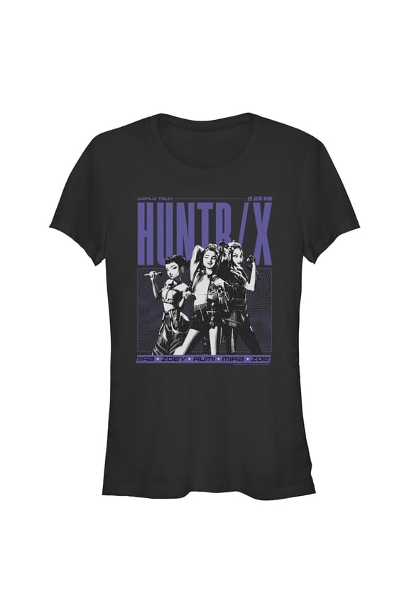 Juniors KPop Demon Hunters Huntrix World Tour T Shirt