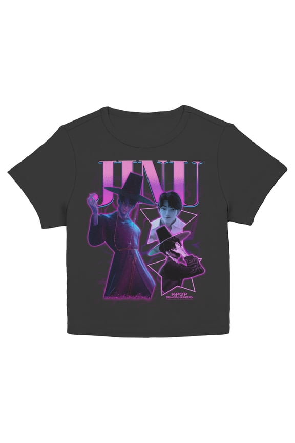Juniors KPop Demon Hunters Jinu Saja Collage Superstar T Shirt