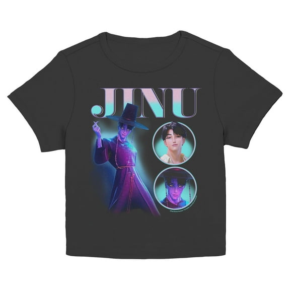 Juniors KPop Demon Hunters Jinu Saja Portrait Circles T Shirt