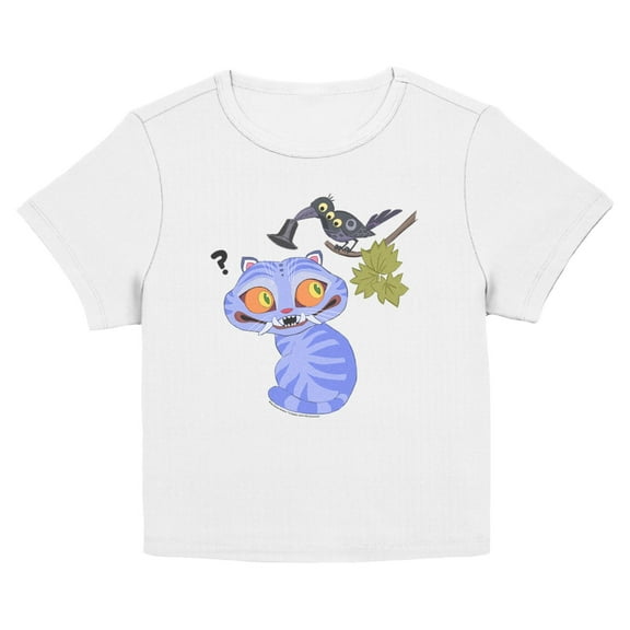 Juniors KPop Demon Hunters Mischievous Derpy and Magpie T Shirt