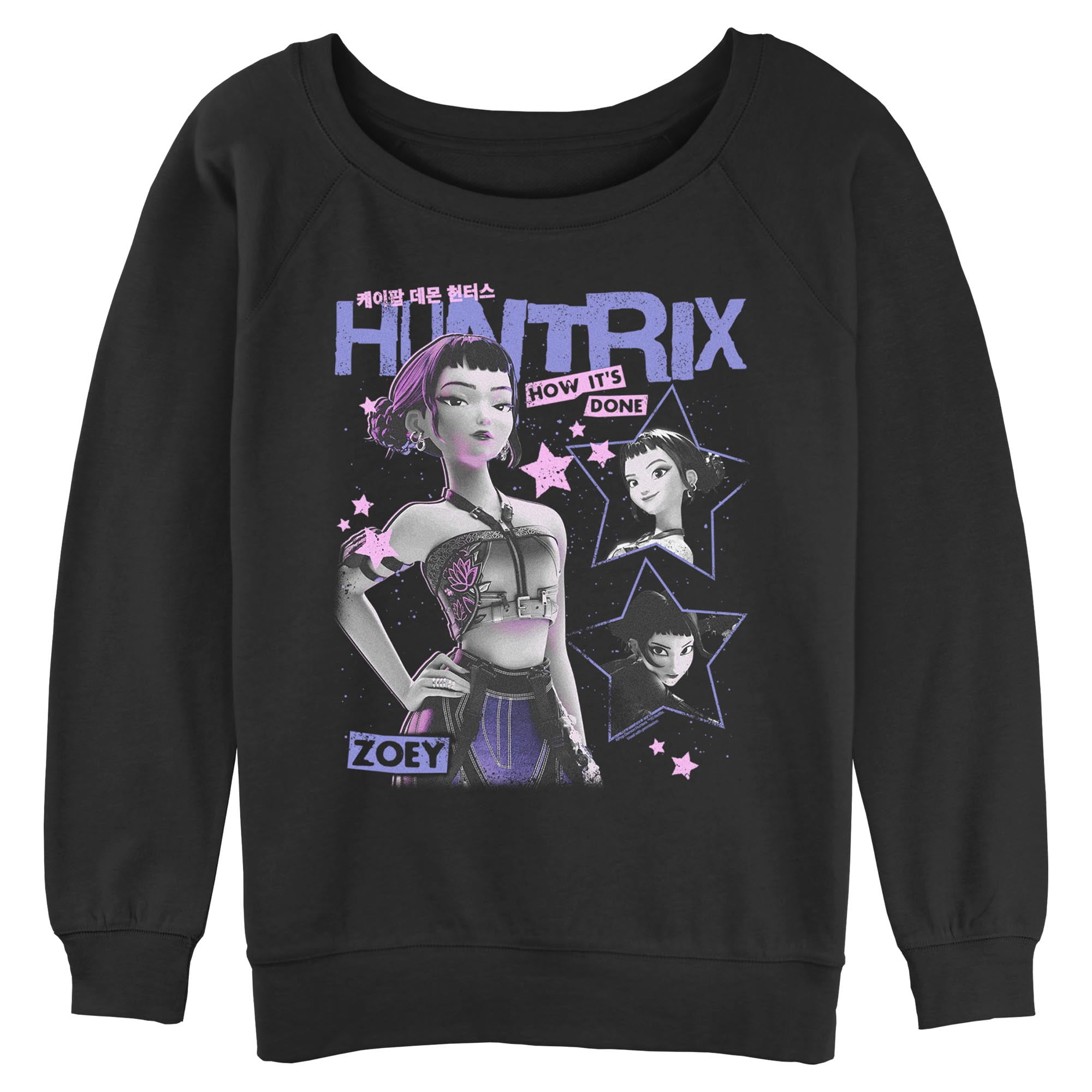 Juniors KPop Demon Hunters Pop Star Huntrix Zoey Sweatshirt