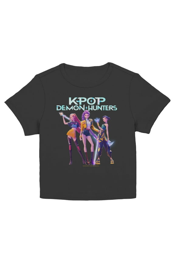Juniors KPop Demon Hunters Pop Stars Group Shot T Shirt