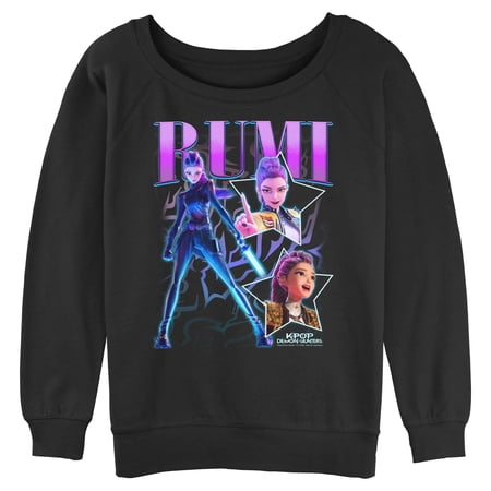 Juniors KPop Demon Hunters Rumi Super Star Logo Sweatshirt
