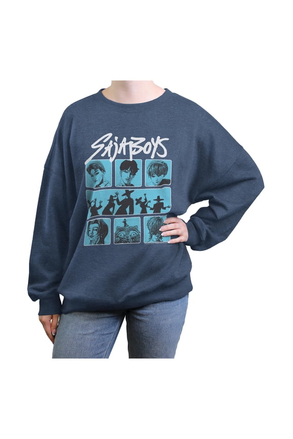 Juniors KPop Demon Hunters Saja Boys Group Logo Sweatshirt