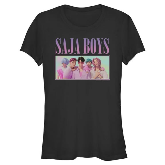 Juniors KPop Demon Hunters Saja Boys Group Shot T Shirt