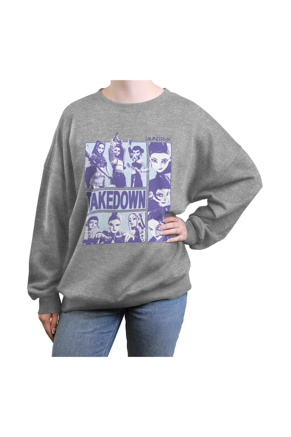 Juniors KPop Demon Hunters Takedown Huntrix Superstars Sweatshirt