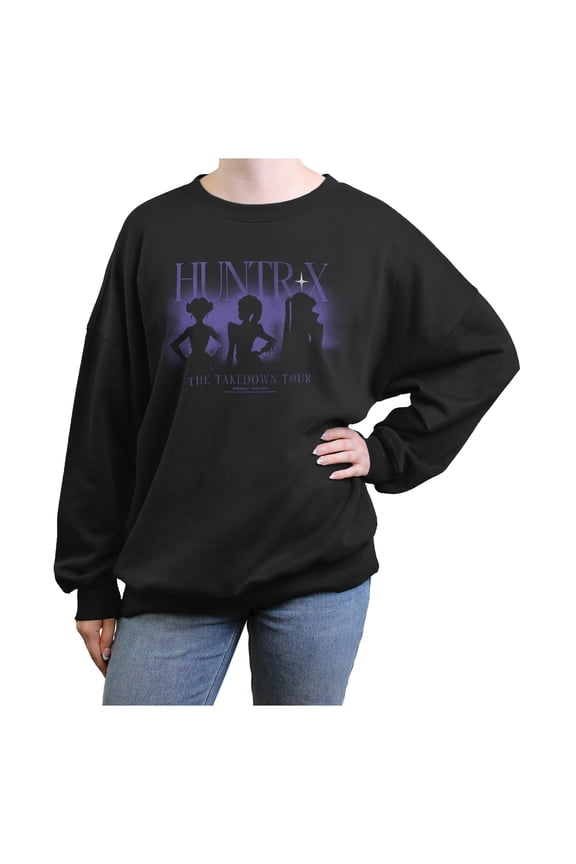 Juniors KPop Demon Hunters The Takedown Tour Silhouette Logo Sweatshirt