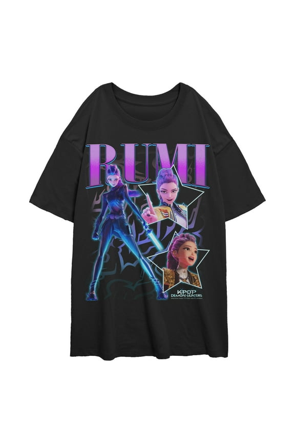 Juniors KPop Demon Hunters Your Idol Rumi Logo T Shirt