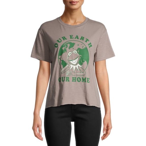 Juniors' Kermit Our Earth, Our Home T-Shirt