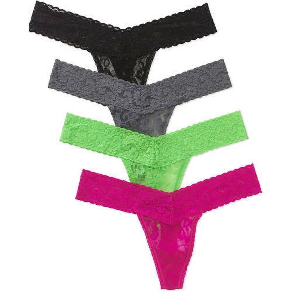 Juniors Lace Thong Panty - 4 Pack 