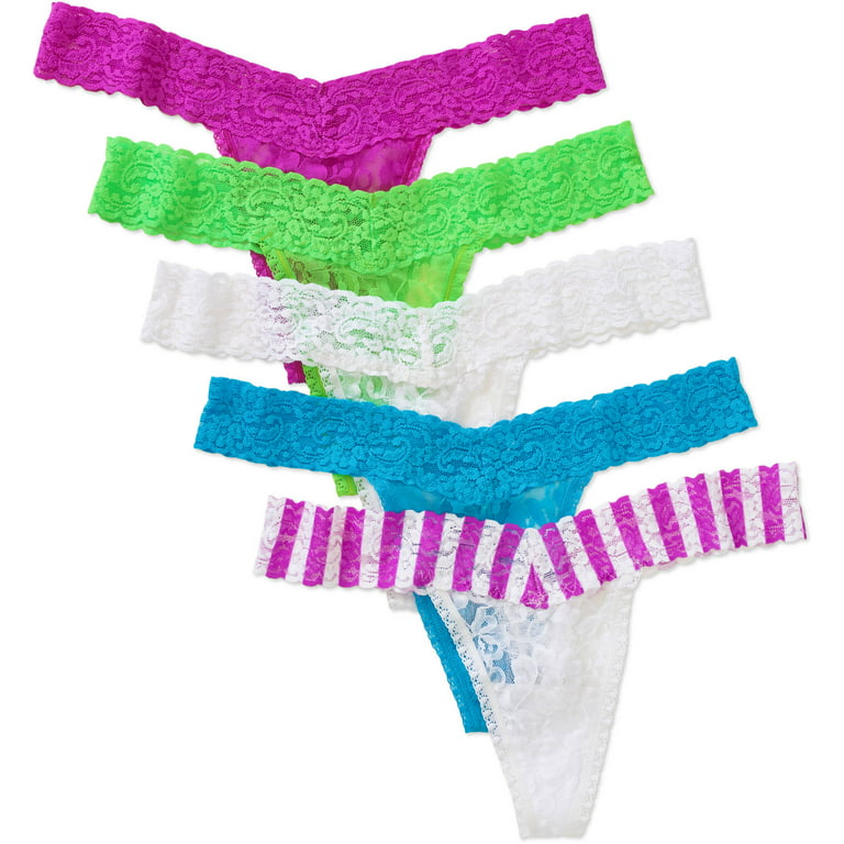 Juniors' Lace Thong Panty - 5 Pack 