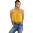 thumbnail image 1 of Juniors' Lace-Trim Tank Top Golden Ore S, 1 of 1