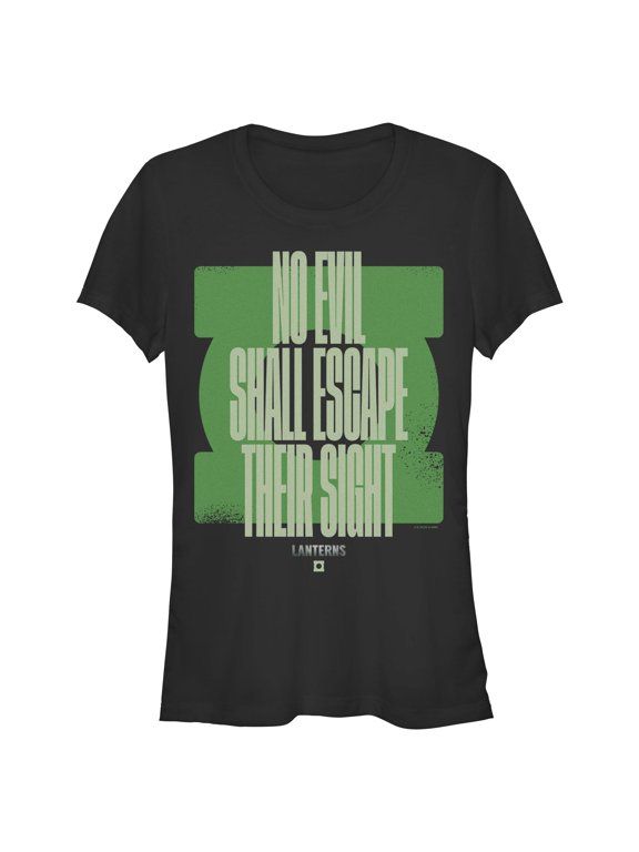 Juniors Lanterns No Evil Shall Escape Logo T Shirt