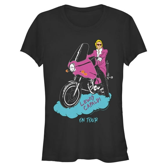 Juniors Lewis Capaldi Biker On Tour T Shirt