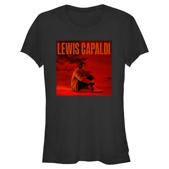 Juniors Lewis Capaldi Red Sky Cover T Shirt