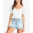 thumbnail image 1 of Juniors' Life Mirage Puff-Sleeve Top Snow White M, 1 of 3