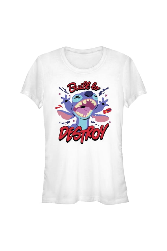 Juniors Lilo & Stitch Built to Destroy T Shirt