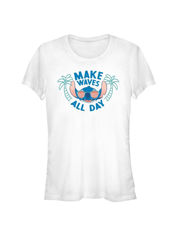 Juniors Lilo & Stitch Cool Alien Makes Waves T Shirt