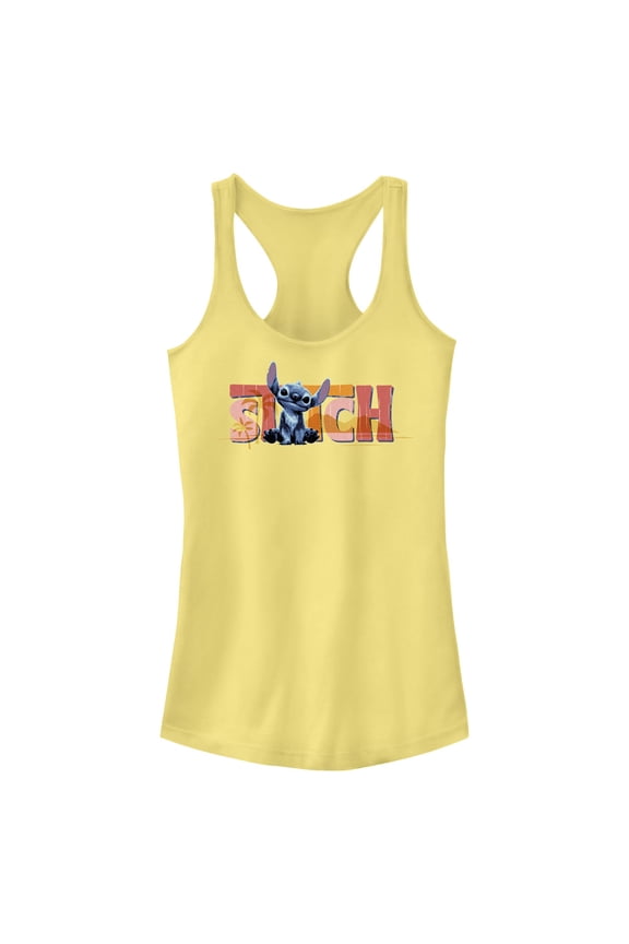 Juniors Lilo & Stitch Cute Alien Name Racerback Tank