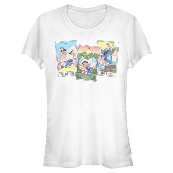 Juniors Lilo & Stitch Family Tarot Cards T Shirt