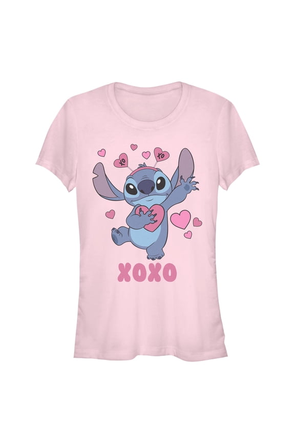 Juniors Lilo & Stitch Heart Accessories Stitch T Shirt