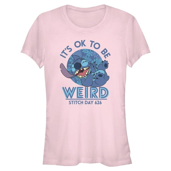 Juniors Lilo & Stitch It's Ok to Be Weird Stitch Day 626 T Shirt