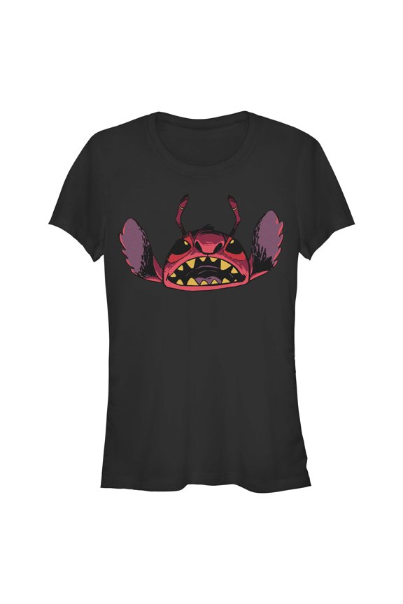 Juniors Lilo & Stitch Leroy Evil Face T Shirt