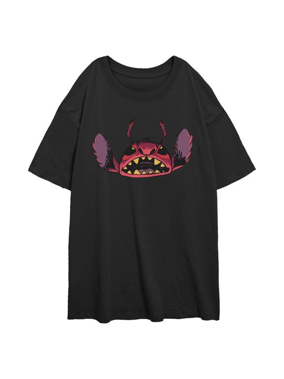 Juniors Lilo & Stitch Leroy Evil Face T Shirt