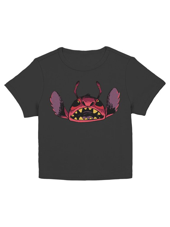 Juniors Lilo & Stitch Leroy Evil Face T Shirt