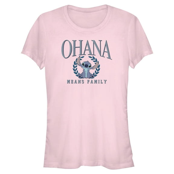 Juniors Lilo & Stitch Ohana Means Family University T Shirt