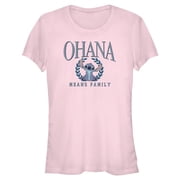 Juniors Lilo & Stitch Ohana Means Family University T Shirt