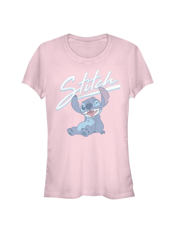 Juniors Lilo & Stitch Sitting and Winking T Shirt