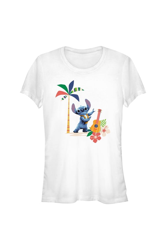 Juniors Lilo & Stitch Tropical Dancing Stitch T Shirt