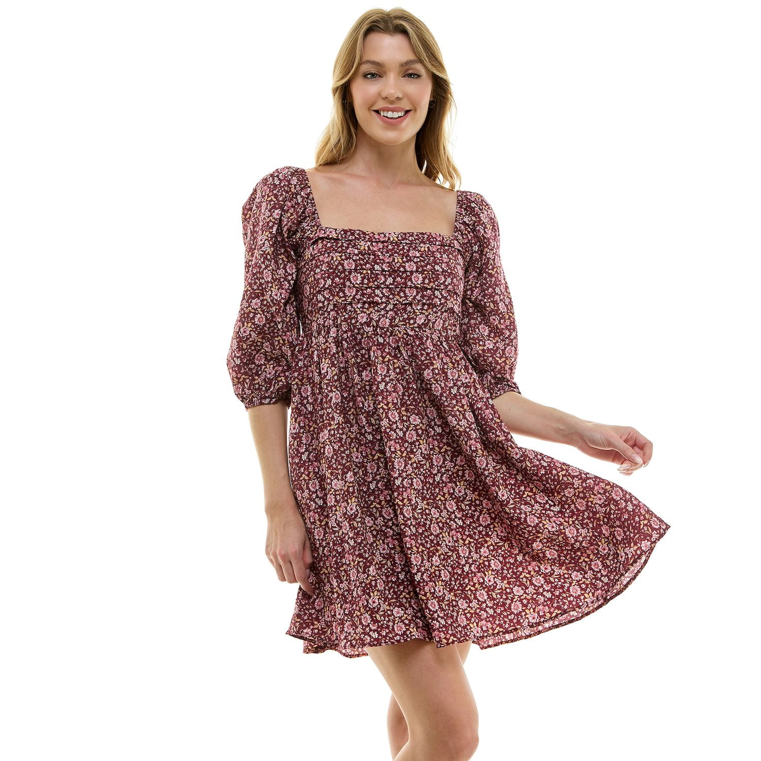wine colored skater dress Torrid Super Soft Woman's NWT Burgundy V-Neck 3/4 Sleeve Skater Dress Plus 2X
