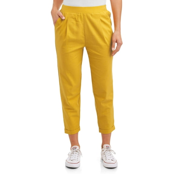 Juniors' Linen Pocket Skinny Trouser Pant