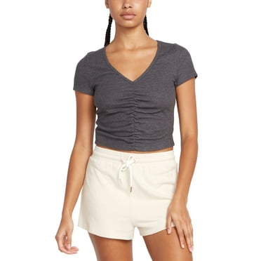Juniors' Lived In Lounge Fleece Shorts Cream XXL