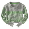 thumbnail image 1 of Juniors Long Sleeve Opposite Stripe Knit Sweater, 1 of 2