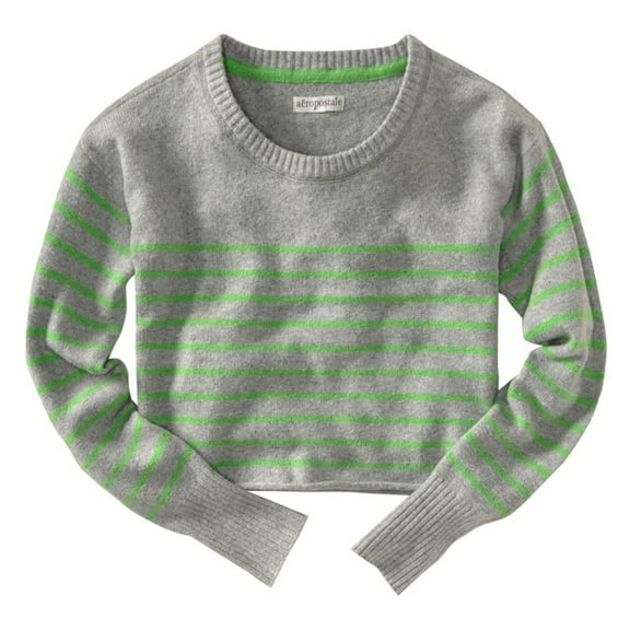 Juniors Long Sleeve Opposite Stripe Knit Sweater